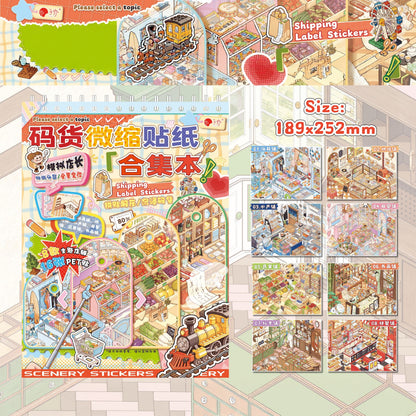 Stock Collection Book-DIY 3D Miniature Sticker Scene  Book