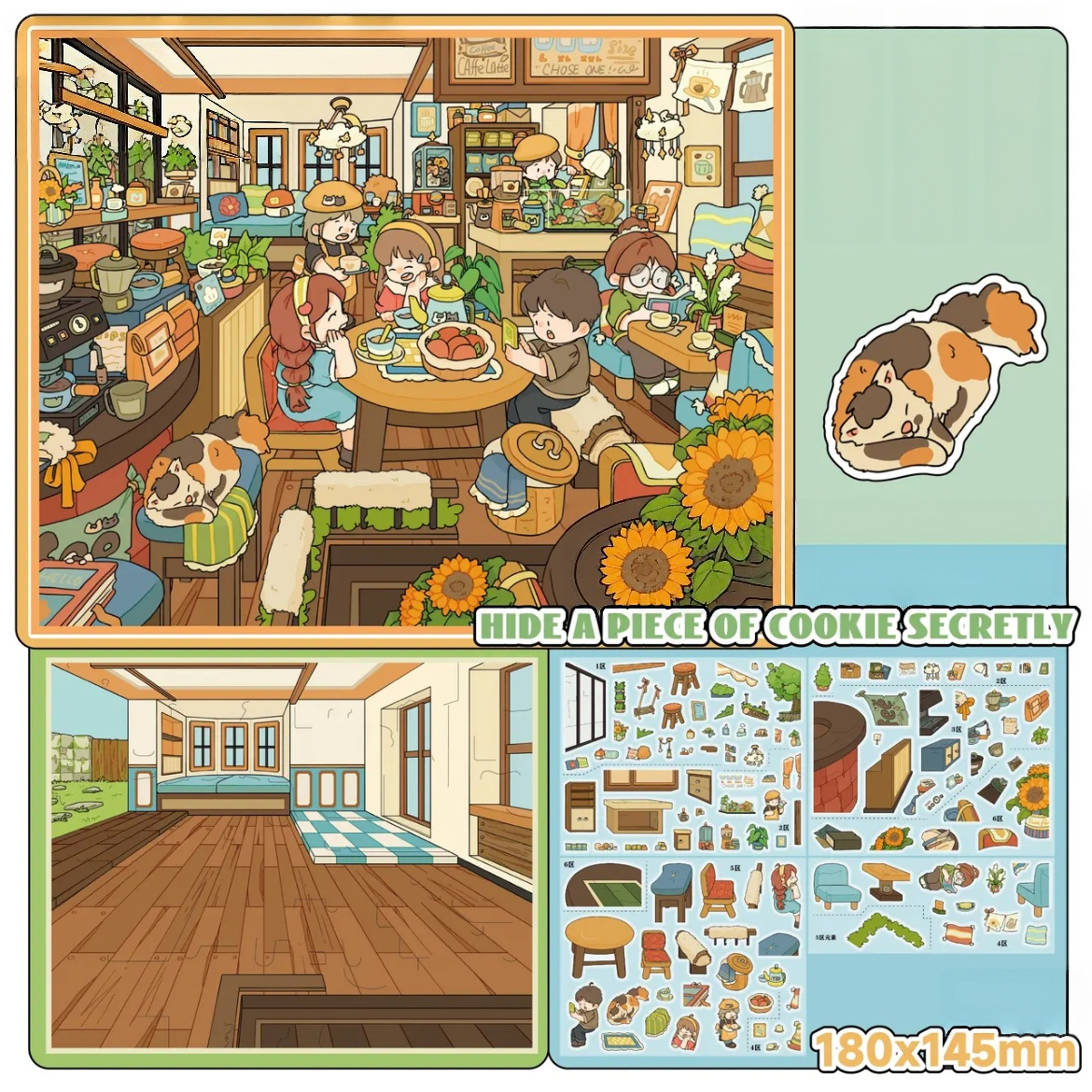 Girls Gathering-DIY 3D Miniature Sticker Scene