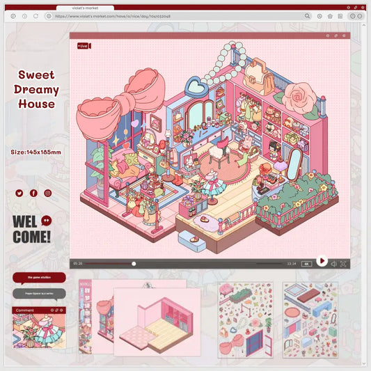 Green Plant Hut|Sweet Dreamy House-DIY 3D Miniature Scenes Stickers