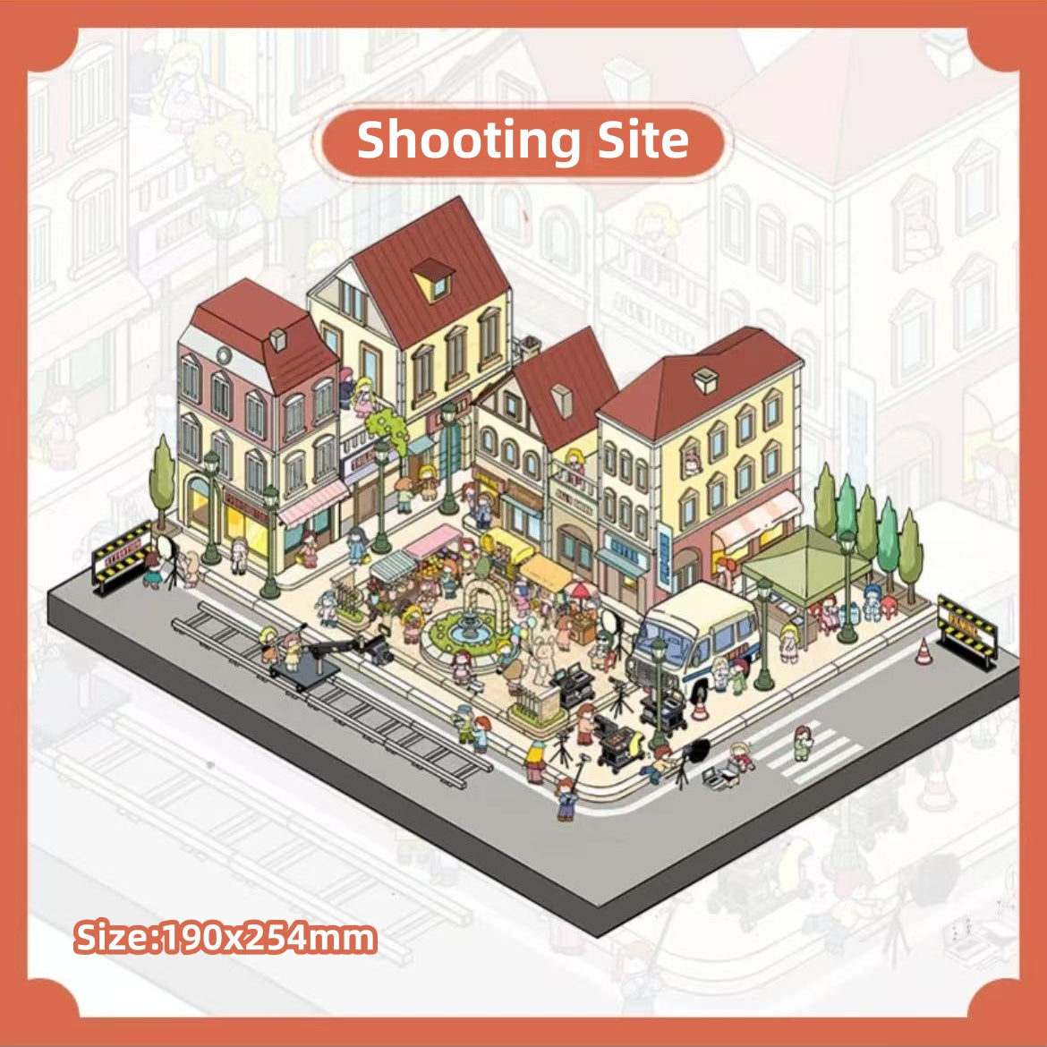Shooting Site|Construction Town-DIY 3D Miniature Scenes Stickers