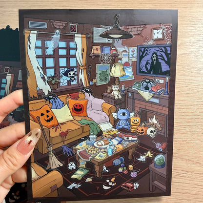 Halloween Sweet Home-DIY 3D Miniature Sticker Scene