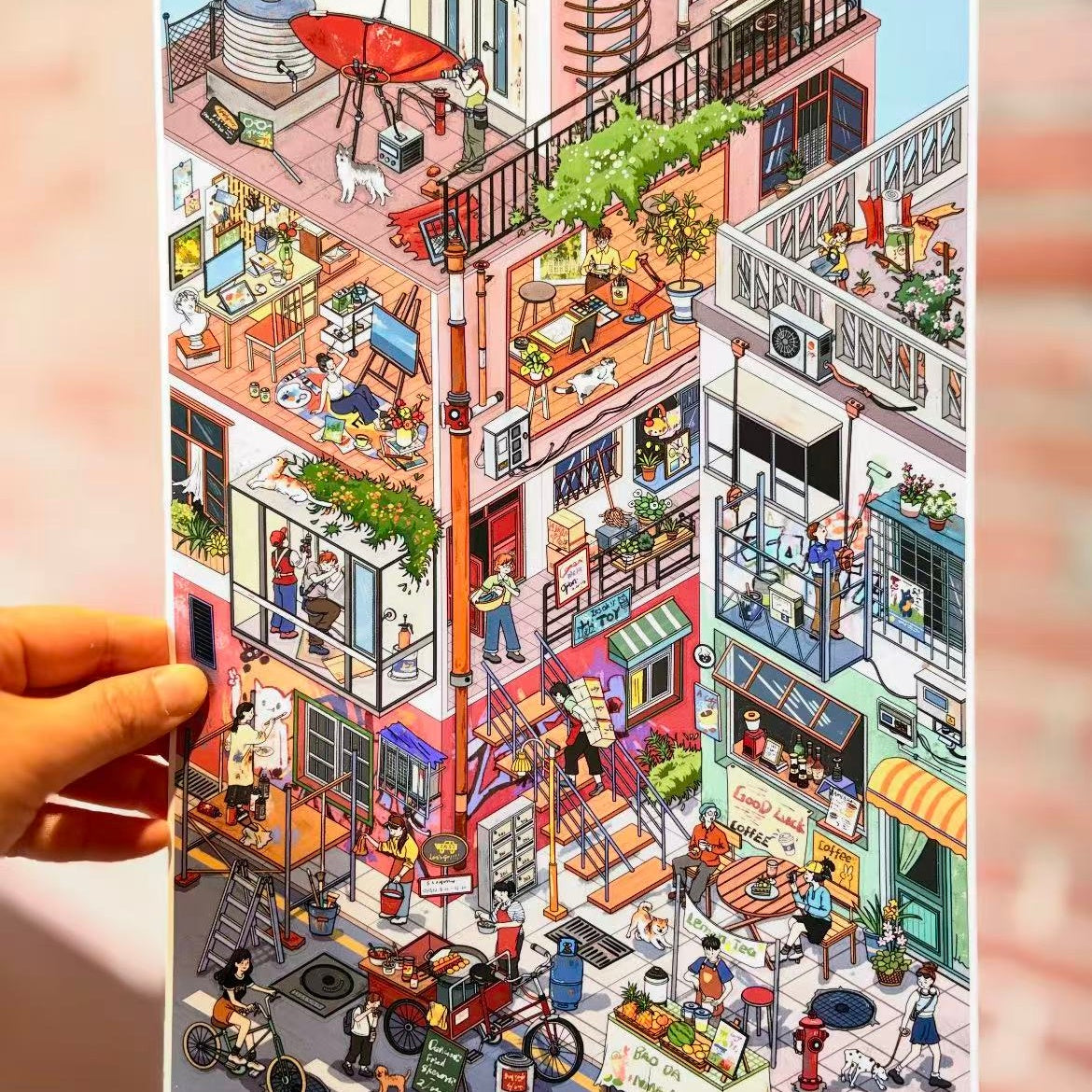 Stacked Building--DIY 3D Miniature Sticker Scene