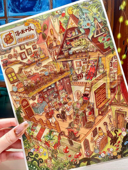 Golden Realms-DIY 3D Miniature Sticker Scene