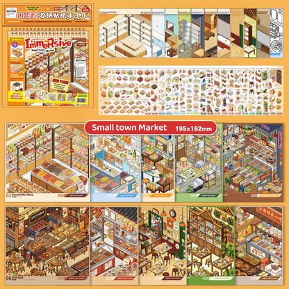 Local Life Sticker Book-DIY 3D Miniature Sticker Scene
