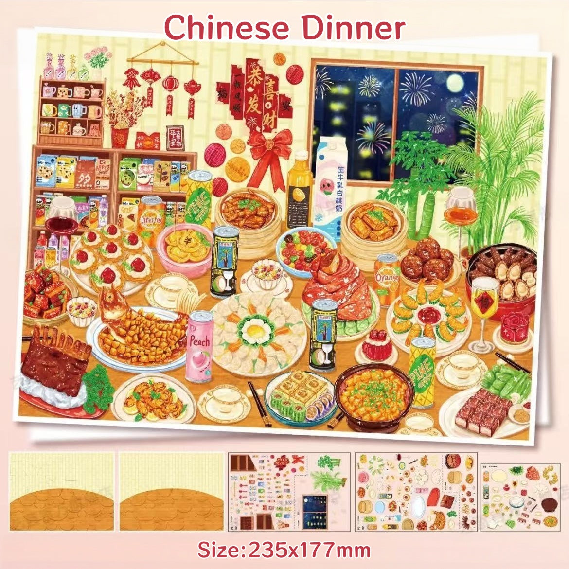 Gala of Tastes-DIY 3D Miniature Sticker Scene