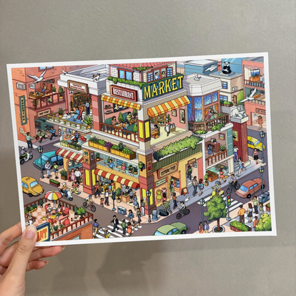 Urban Rhapsody-DIY 3D Miniature Sticker Scene