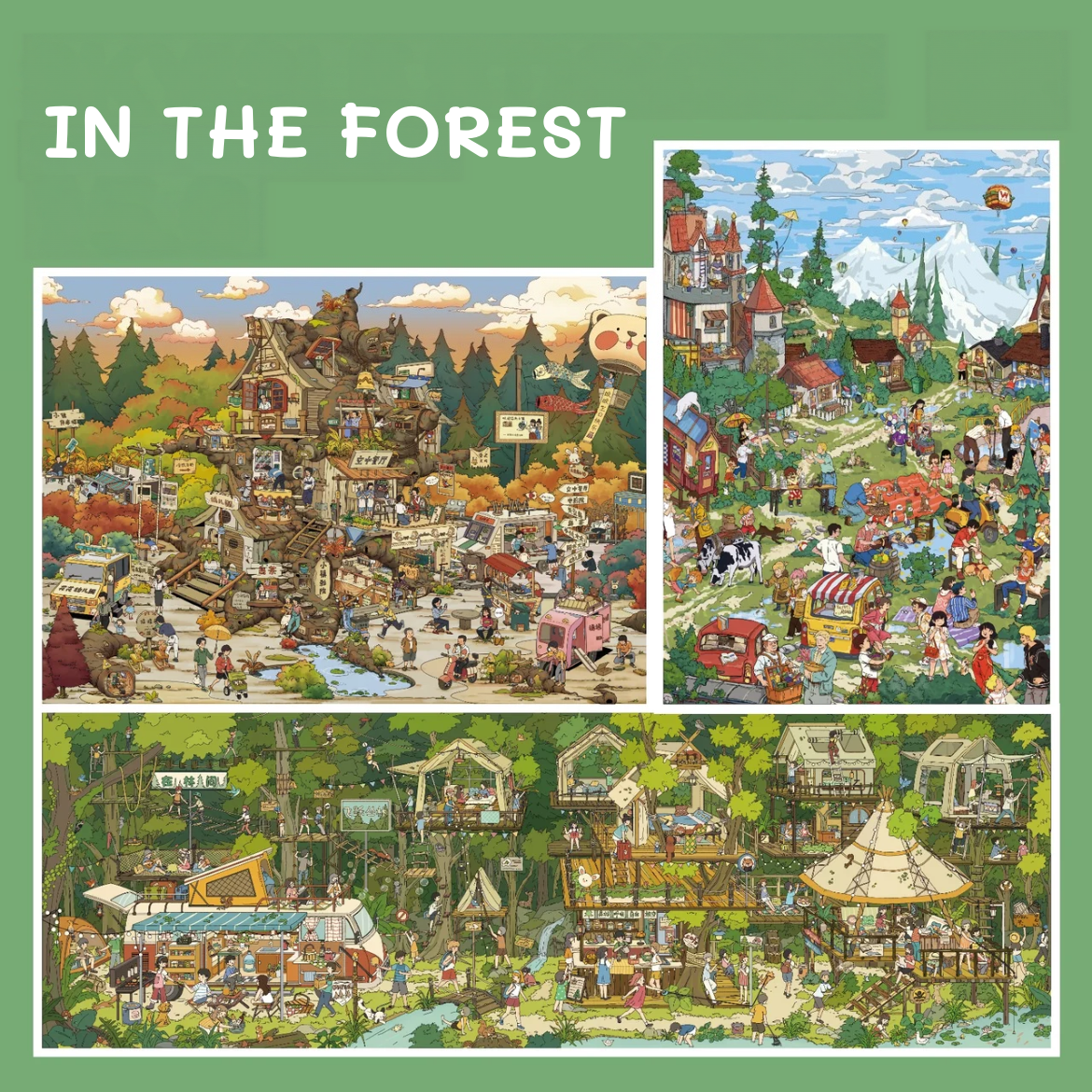 In the Forest-DIY 3D Miniature Sticker Scene