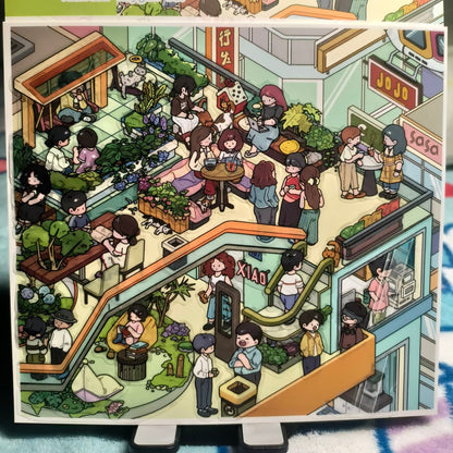 Hong Kong Café-DIY 3D Miniature Scene Sticker