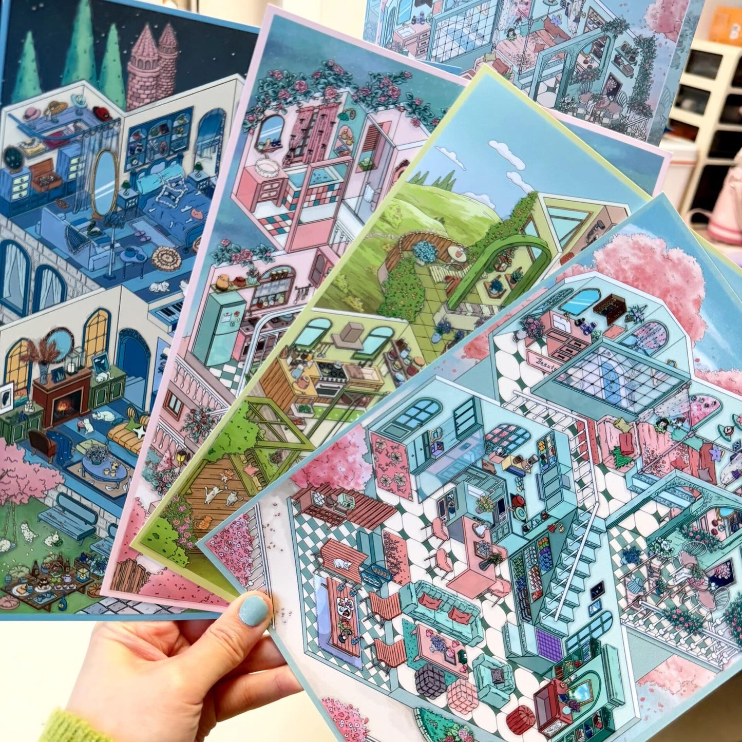 Vintage Regal Aesthetic-DIY 3D Miniature Sticker Scene