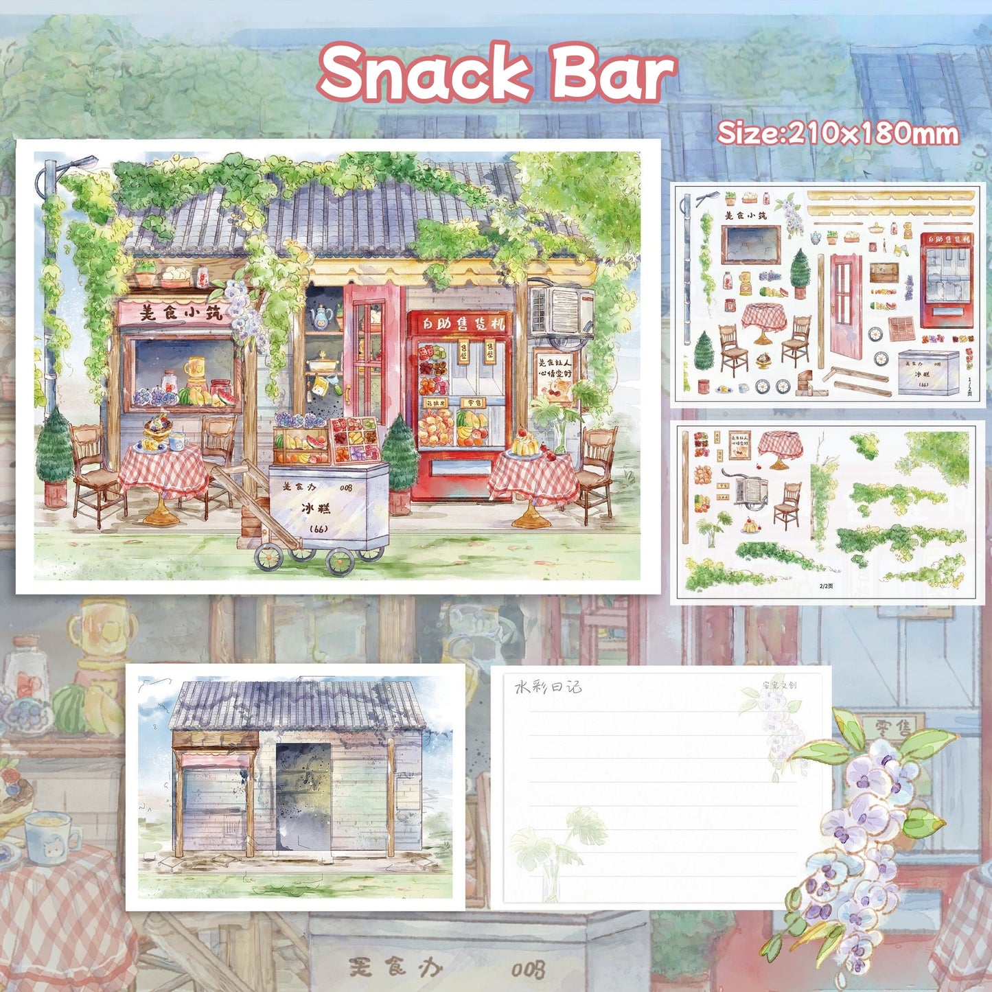 Corner Shop-DIY 3D Miniature Scene Sticker