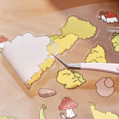 Cute Purple Mint Animal Professional Sticker Tweezers