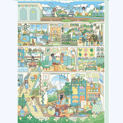 Street View Cubicles Sticker Book-DIY 3D Miniature Sticker Scene
