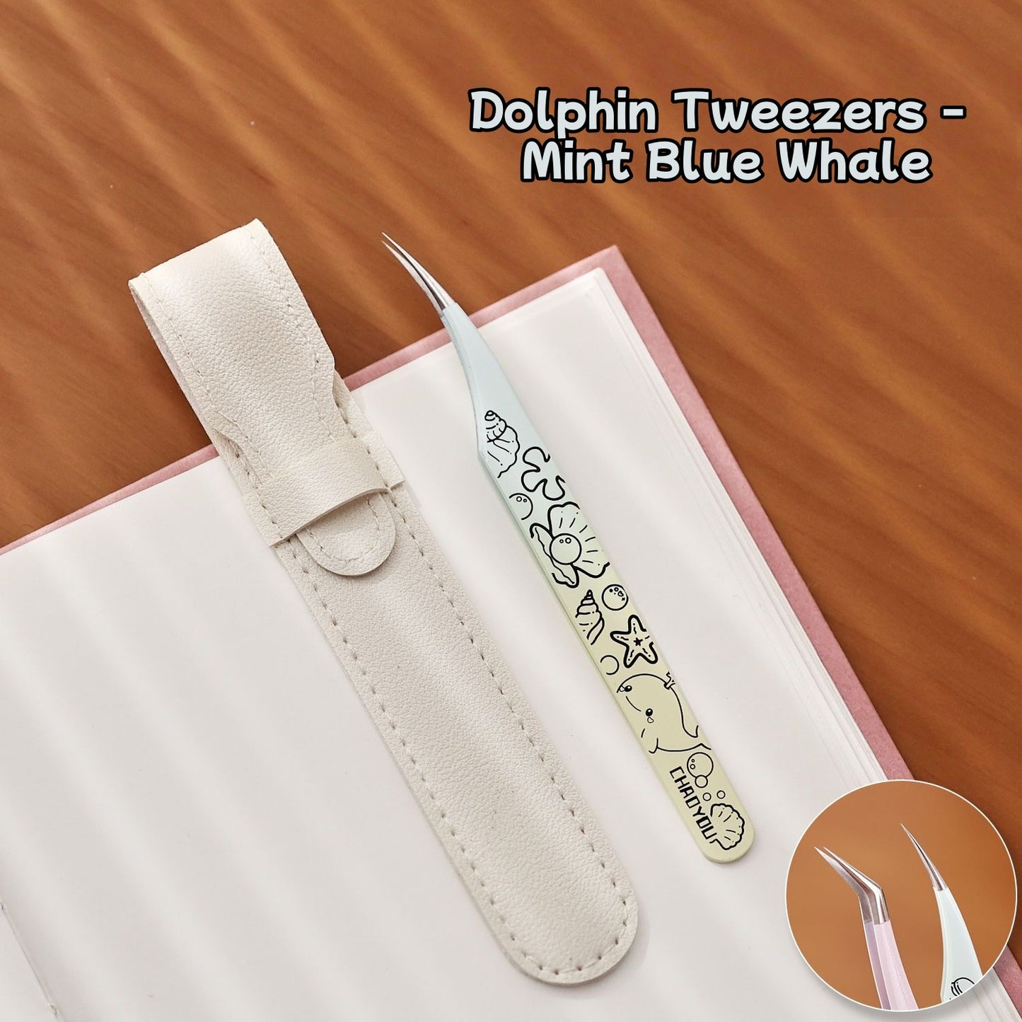 Cute Purple Mint Animal Professional Sticker Tweezers