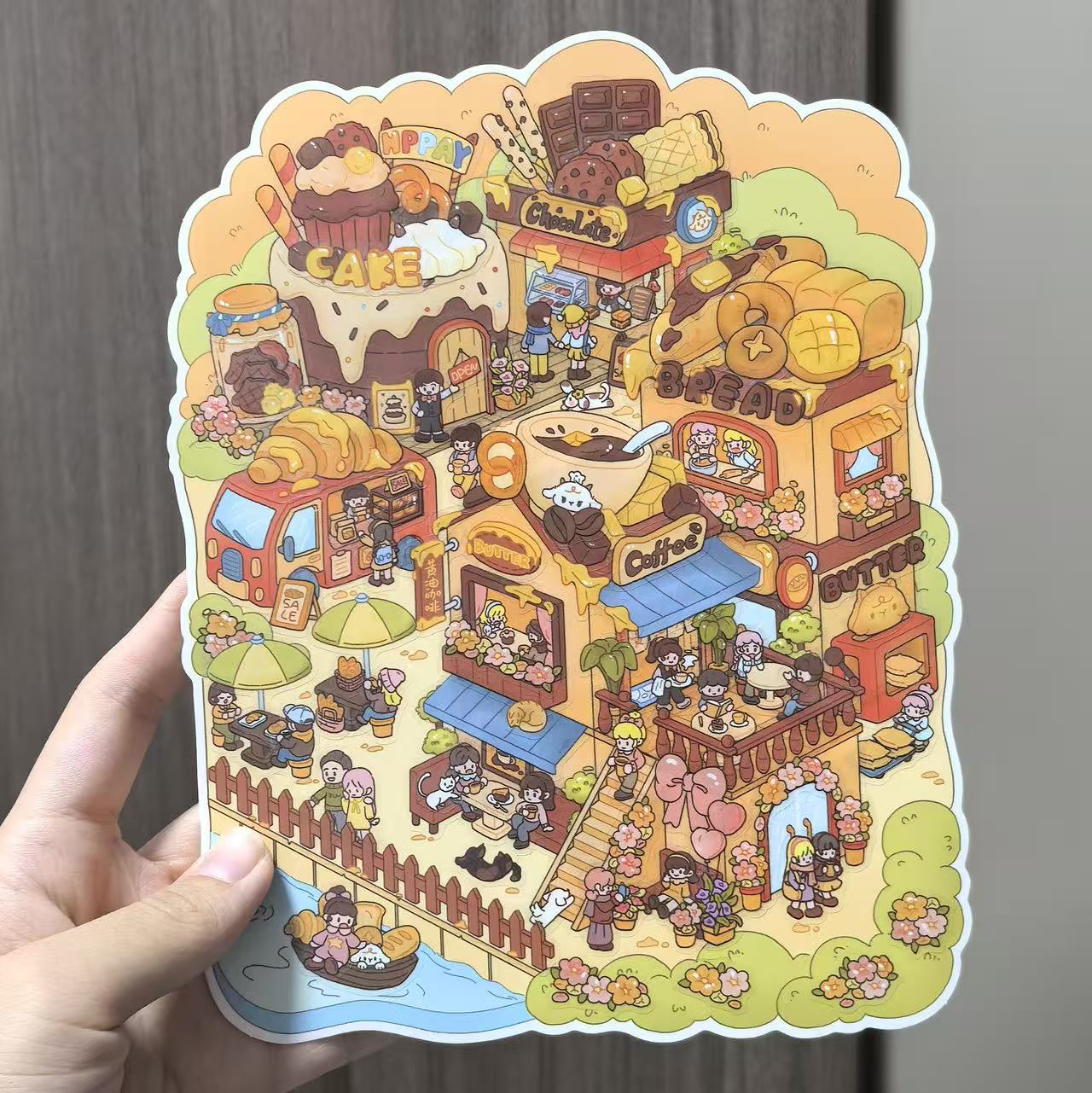 Butter Town--DIY 3D Miniature Sticker Scene