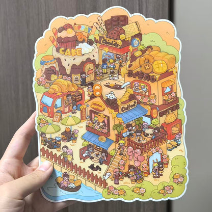 Butter Town--DIY 3D Miniature Sticker Scene