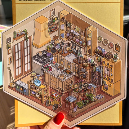 Field Stone-DIY 3D Miniature Sticker Scene