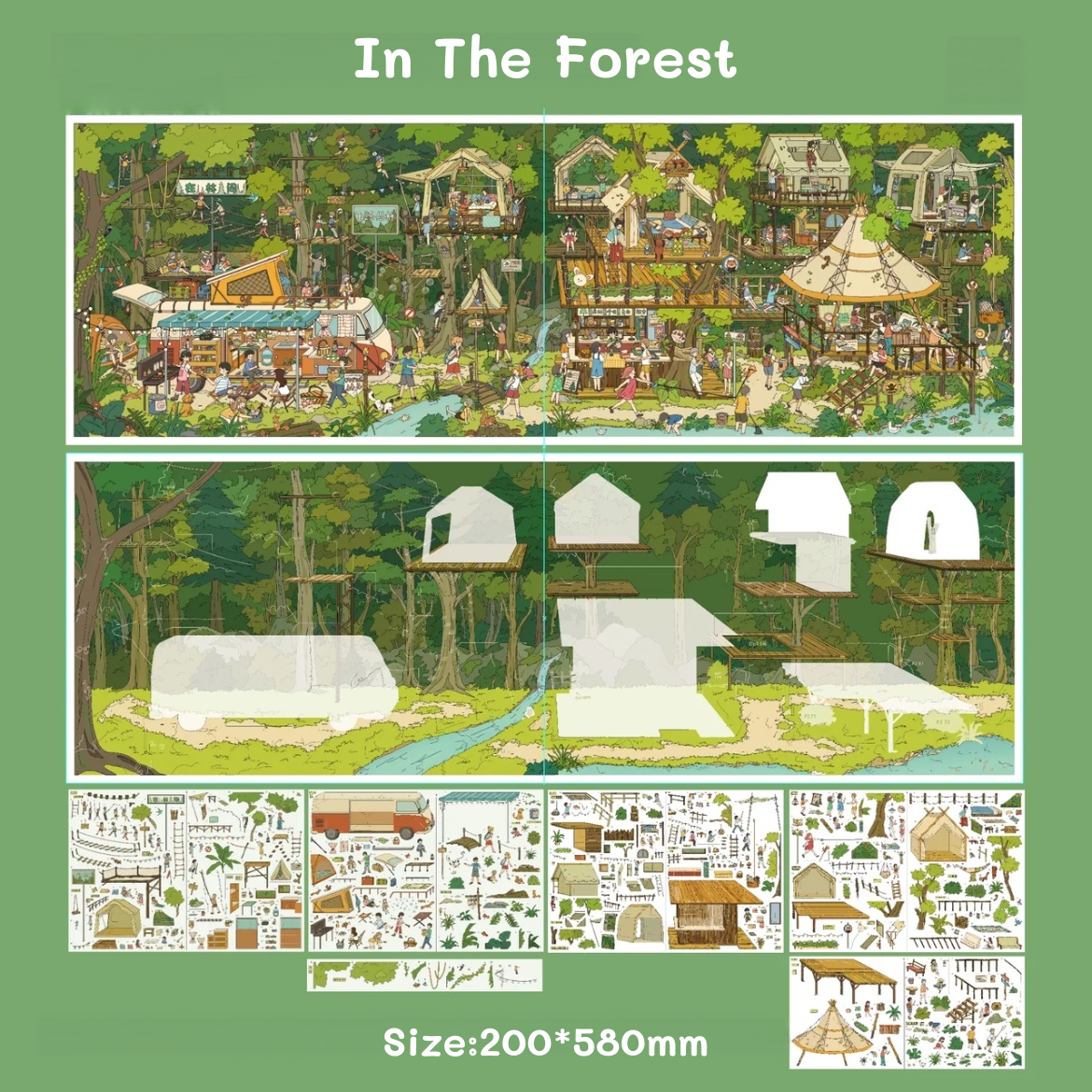 In the Forest-DIY 3D Miniature Sticker Scene