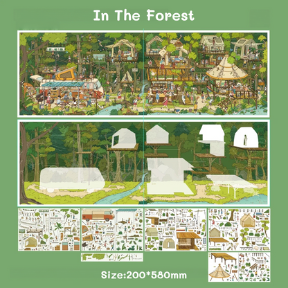 In the Forest-DIY 3D Miniature Sticker Scene