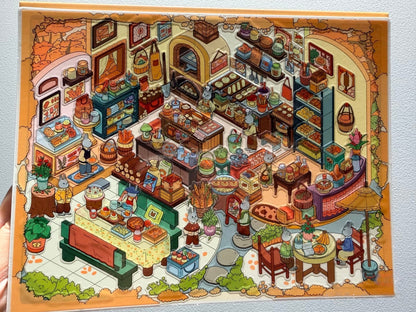 Autumn Baking House-DIY 3D Miniature Scene Sticker