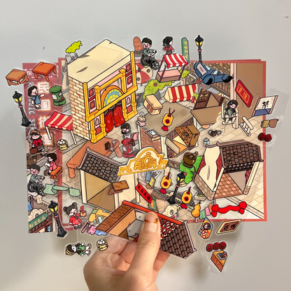 Old Chapter-DIY 3D Miniature Sticker Scene