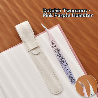 Cute Purple Mint Animal Professional Sticker Tweezers