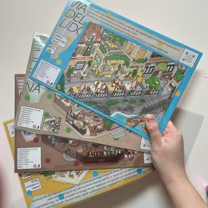 Italy Travel Diary-DIY 3D Miniature Sticker Scene