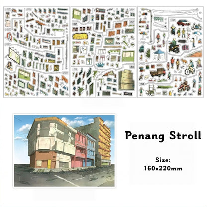Penang Stroll-DIY 3D Miniature Sticker Scene