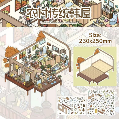 Little house-DIY 3D Miniature Sticker Scene