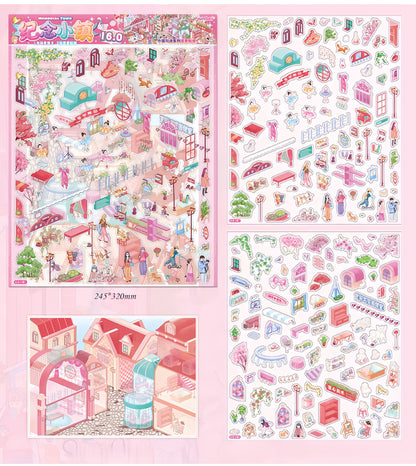 Memory Town--DIY 3D Miniature Scene Sticker