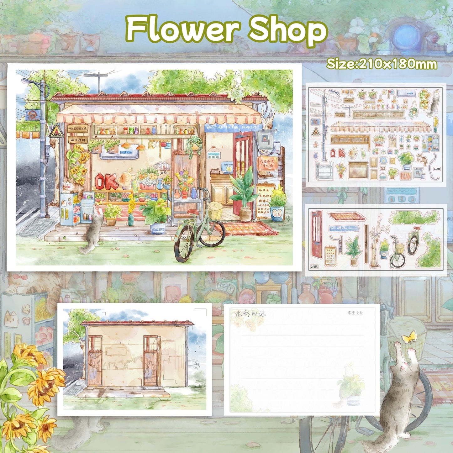 Corner Shop-DIY 3D Miniature Scene Sticker