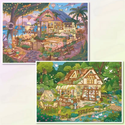 Hours of Serenity-DIY 3D Miniature Sticker Scene