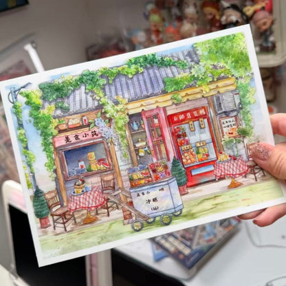 Corner Shop-DIY 3D Miniature Scene Sticker