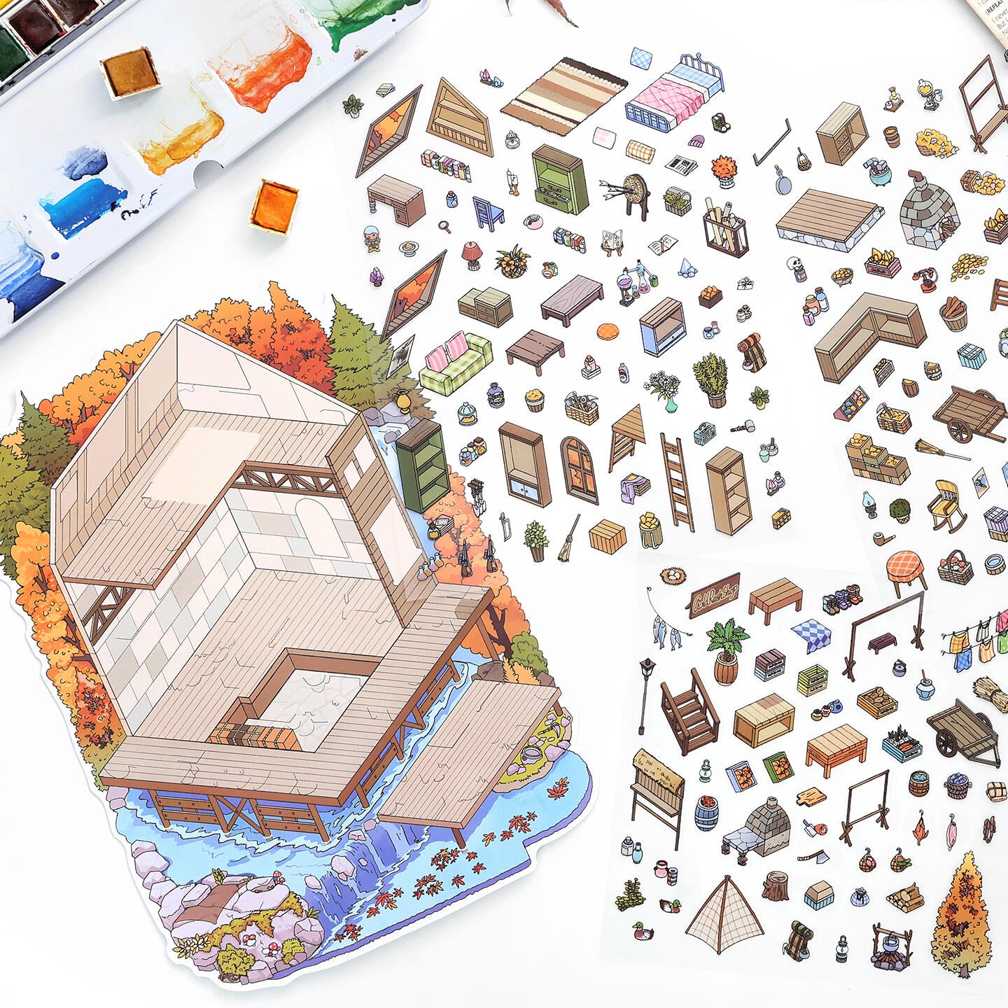 Seasonal Hideaways-DIY 3D Miniature Sticker Scene