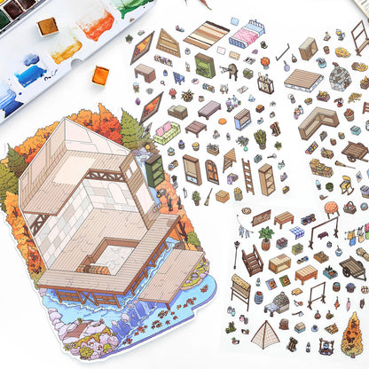 Seasonal Hideaways-DIY 3D Miniature Sticker Scene