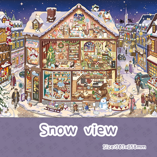 Snow View-DIY 3D Miniature Sticker Scene