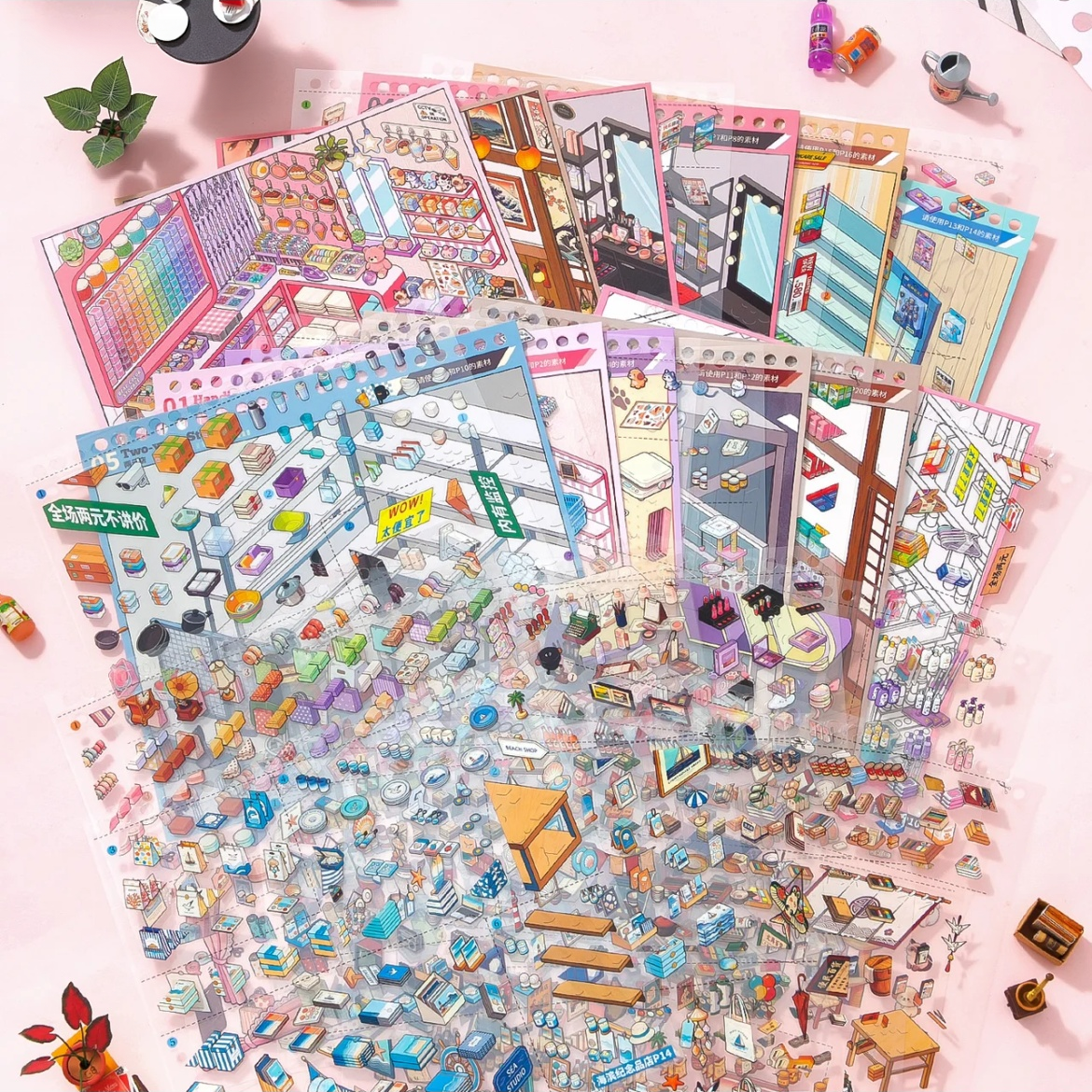 Local Life Sticker Book-DIY 3D Miniature Sticker Scene