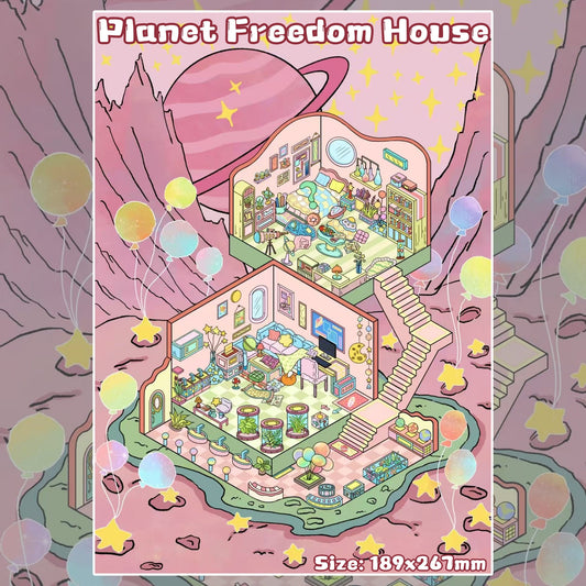 Planet Series-DIY 3D Miniature Scene Sticker