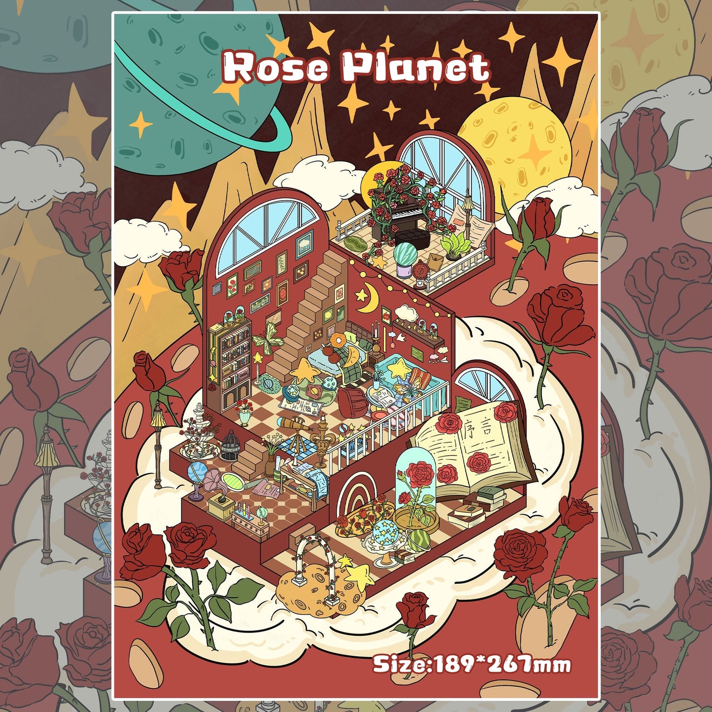 Planet Series-DIY 3D Miniature Scene Sticker