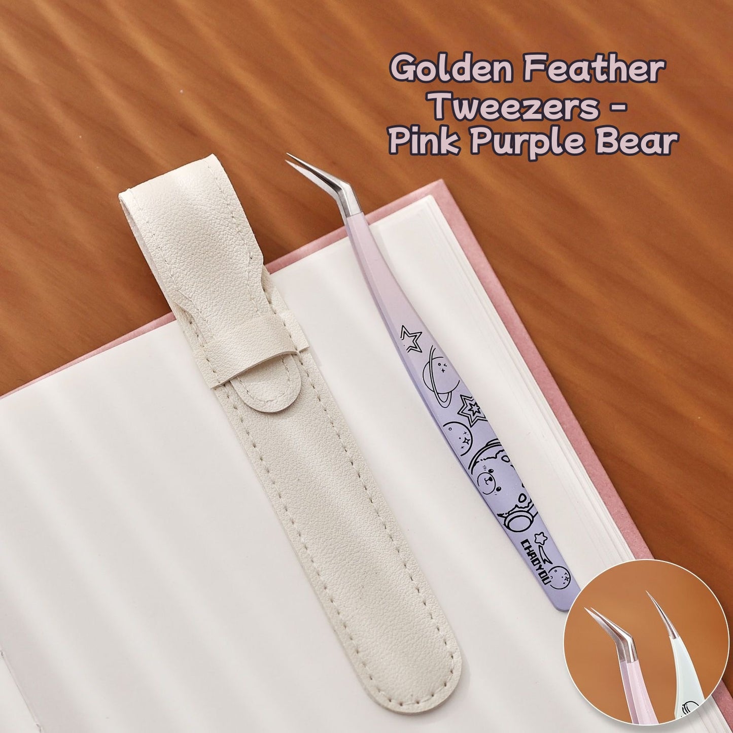 Cute Purple Mint Animal Professional Sticker Tweezers