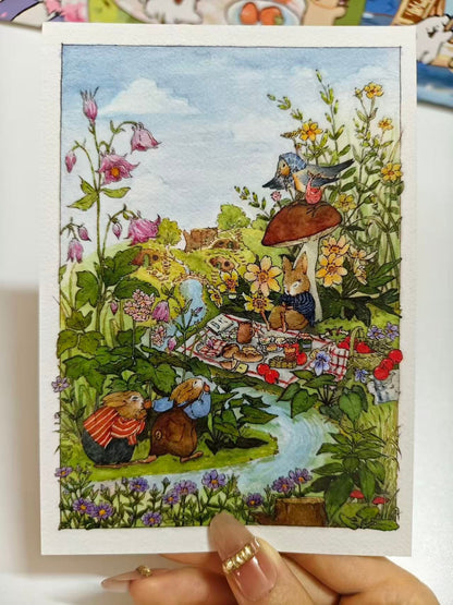 Bunny Land Fairy Tale-DIY 3D Miniature Scene Sticker