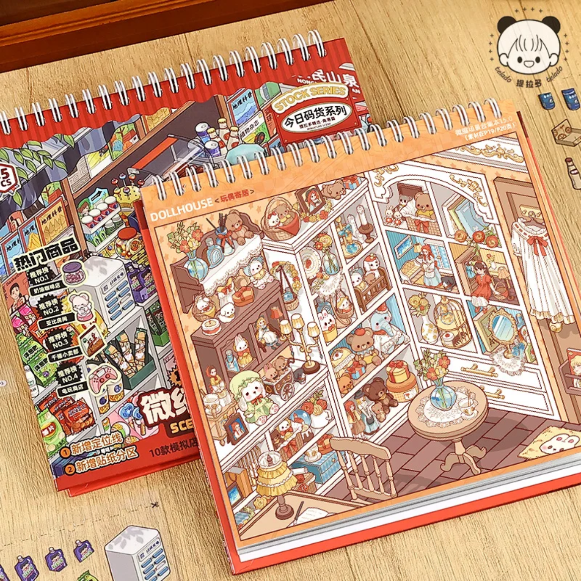 Shelf Display-DIY 3D Sticker Scene Book(10 scenes in 1 book)