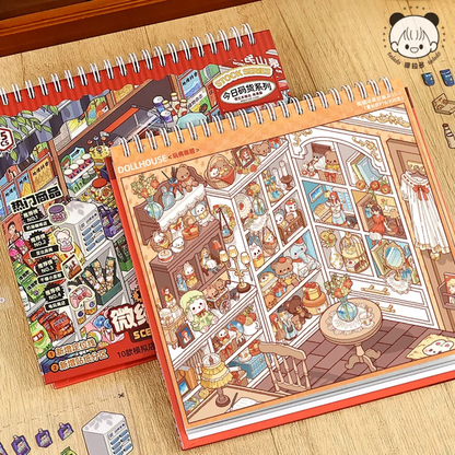 Shelf Display-DIY 3D Sticker Scene Book(10 scenes in 1 book)
