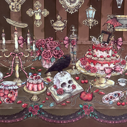 Rose Tea Party-DIY 3D Scene Sticker-Miniature Scenes
