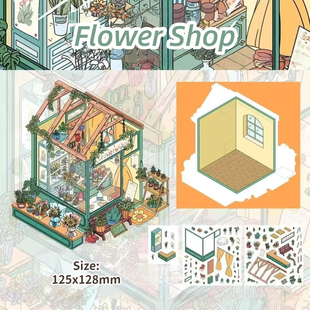 Warm Story-DIY 3D Miniature Scene Sticker