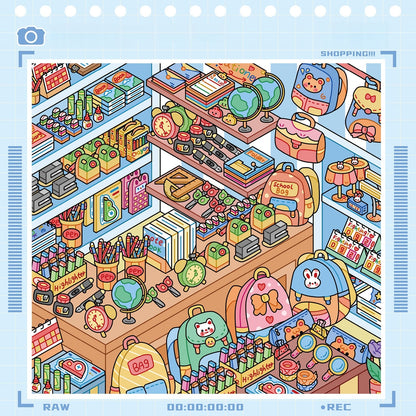 Shelf Display Sticker Book(10 in 1)-DIY 3D Miniature Scene Sticker