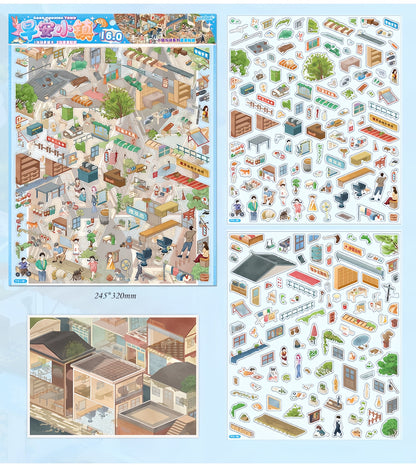 Memory Town--DIY 3D Miniature Scene Sticker