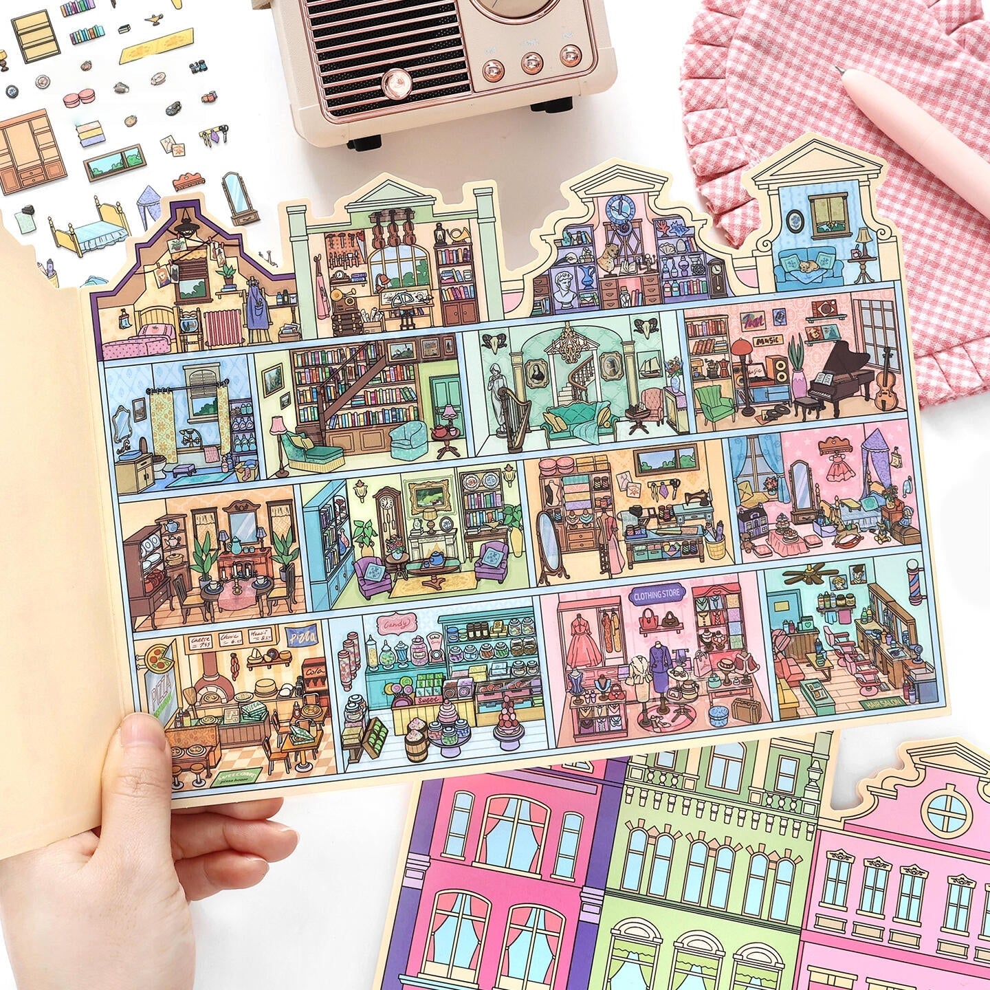 Art Academy|Candy Apartment-DIY 3D Miniature Scene Sticker