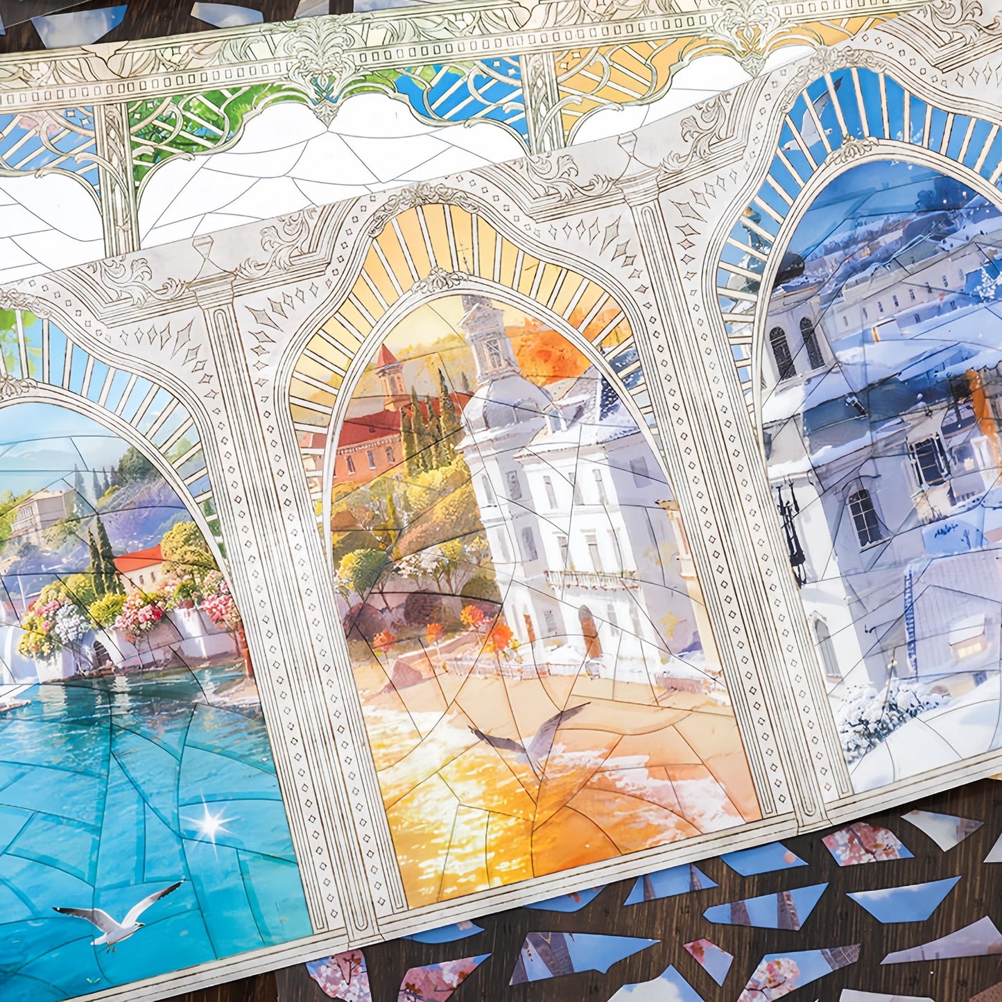 Four Seasons-DIY 3D Miniature Scene Sticker