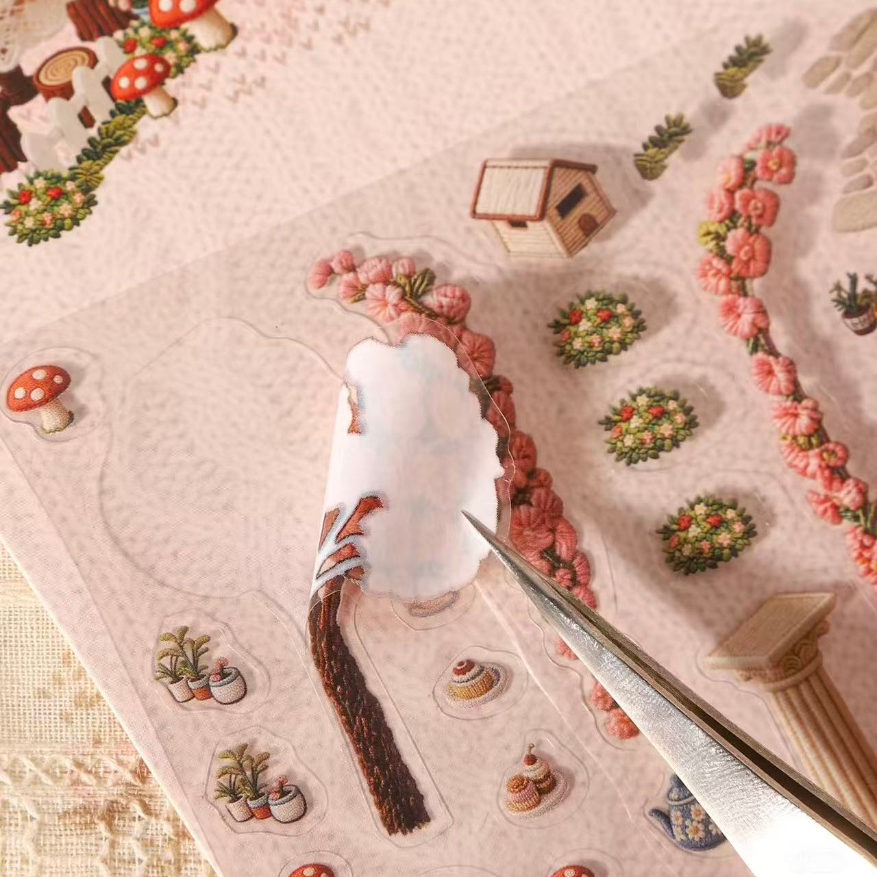 Gorgeous Spring time-DIY 3D Miniature Scene Sticker