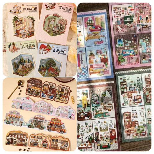 Embroidery Series-DIY 3D Miniature Sticker Scene